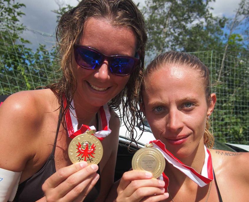 Ria Diamanti & Kristin Kasperski - Sieg bei den Tiroler Landesmeisterschaften Beachvolleyball